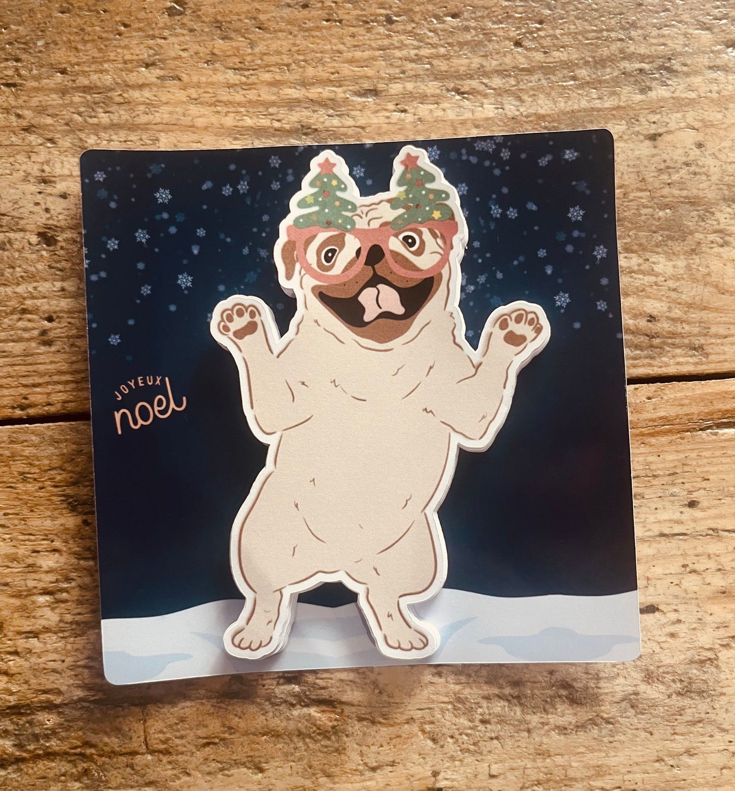 Bloc-notes chien festif noel