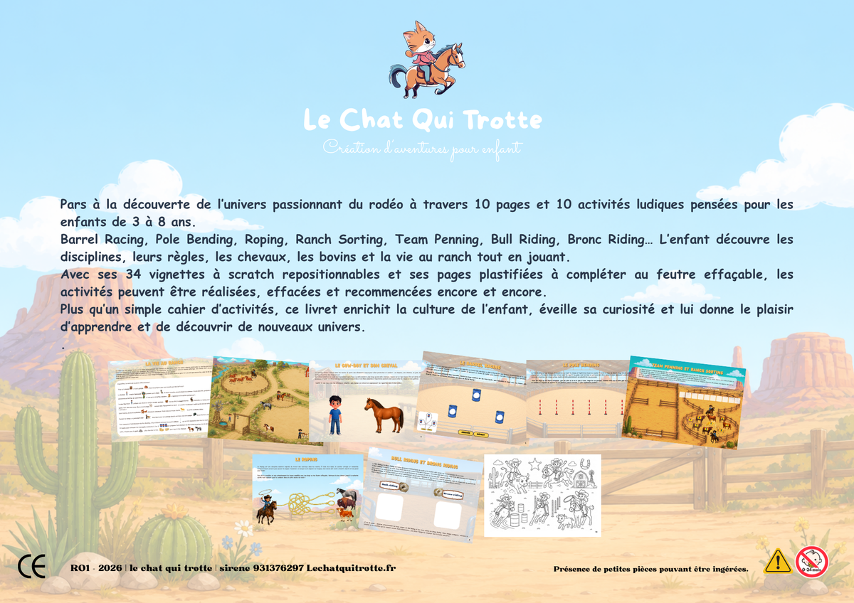 Je découvre les disciplines du rodéo – Livret d’activités pédagogiques 3-8 ans