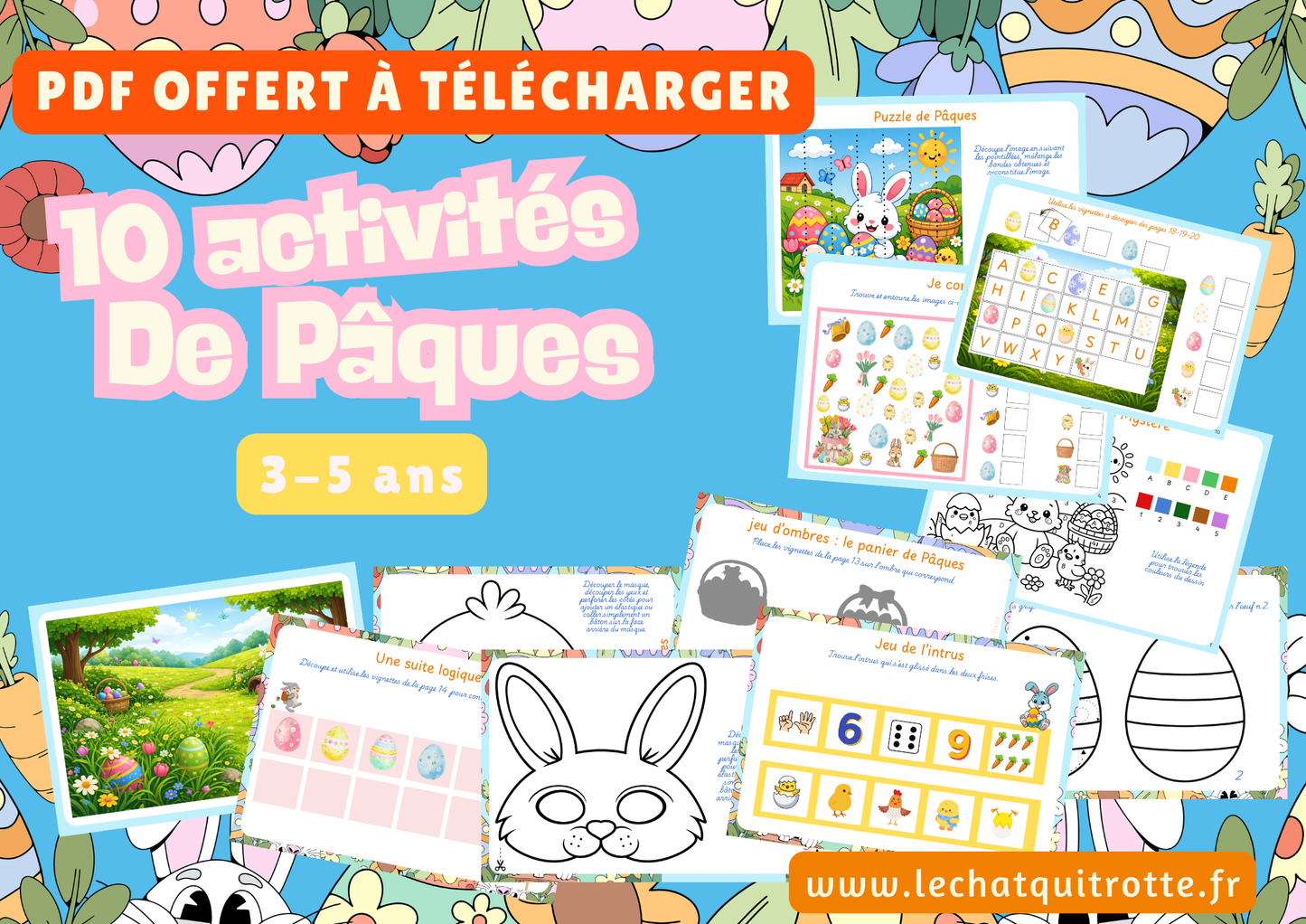PDF OFFERT activités de Maternelle - thème Pâques