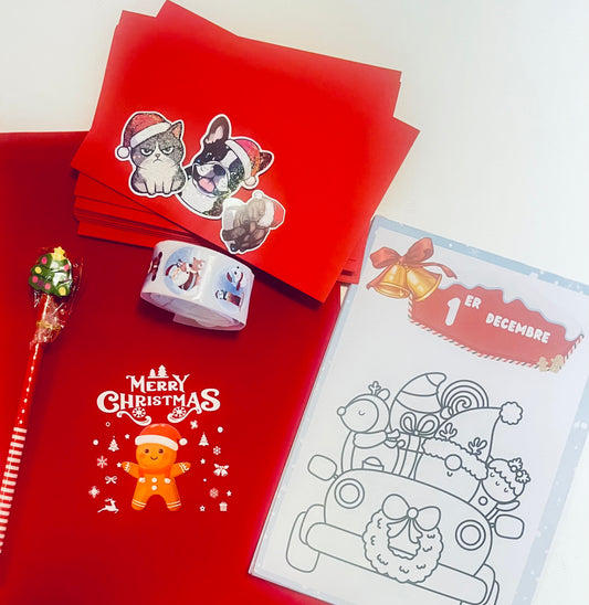 Box de Noël coloriage calendrier de l’avent