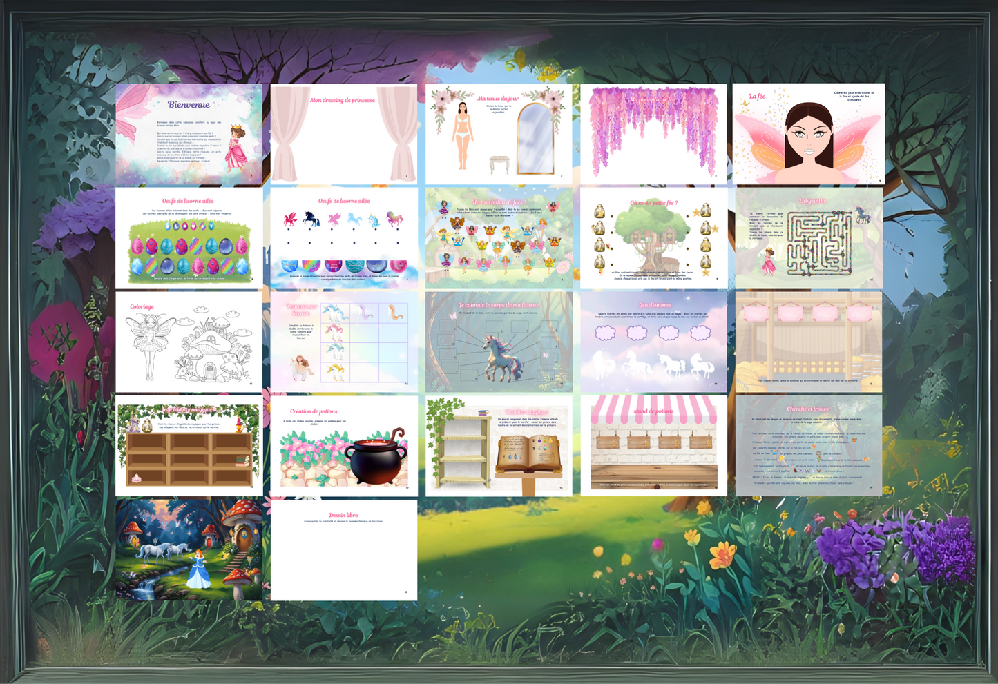 Livret d’activité « féérique » 70 vignettes