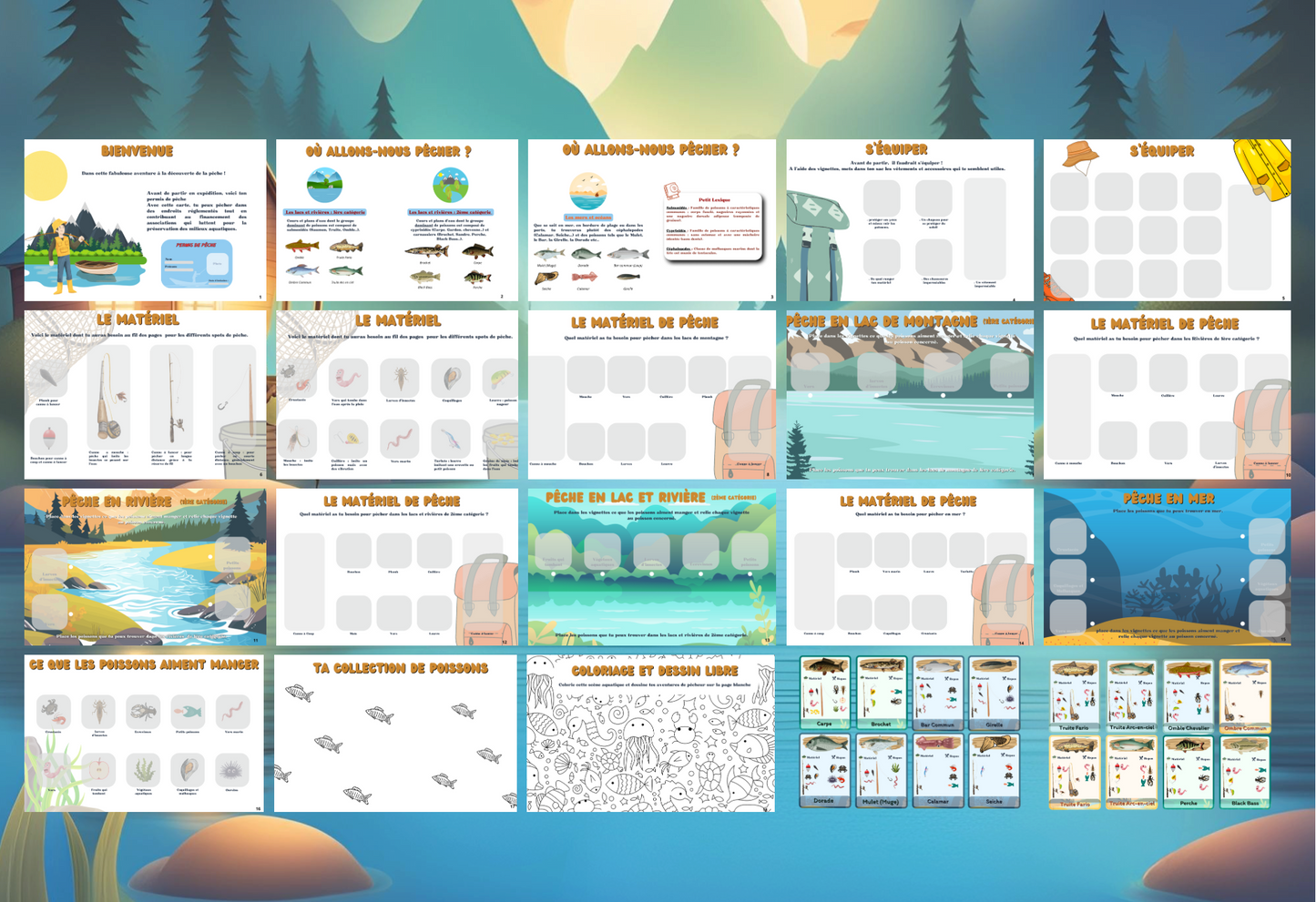 Livret d’activité « En avant les pêcheurs ! » 54 vignettes