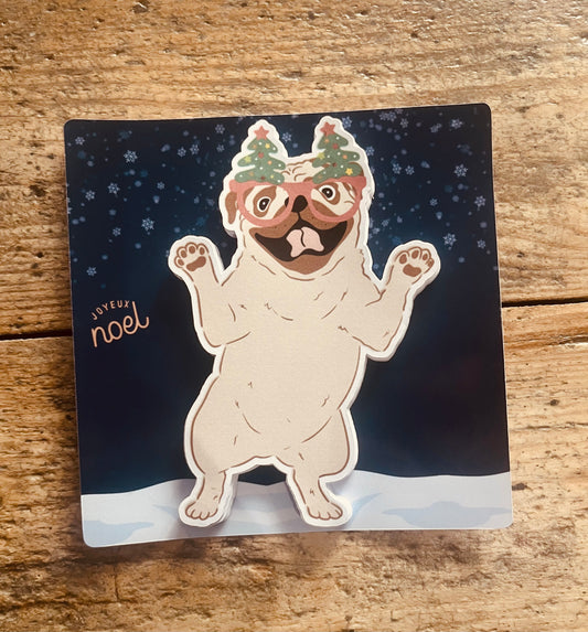 Bloc-notes chien festif noel